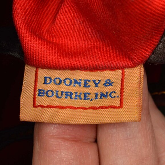 Dooney & Bourke Italian Florentine Leather Satchel Brown Crossbody - Picture 6 of 15